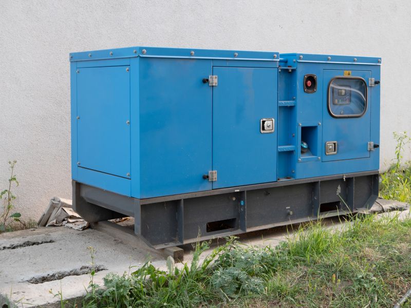 Generator on a Concrete Base